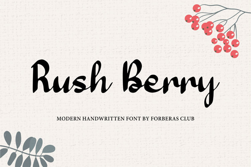 Rush Berry Font Forberas 