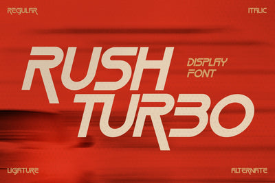 Rush Turbo Typeface Font Storytype Studio 