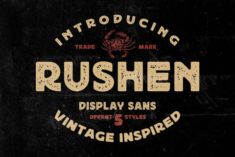 Rushen - Vintage Inspired Font Arterfak Project 