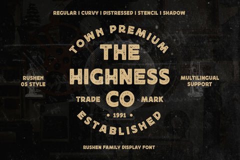 Rushen - Vintage Inspired Font Arterfak Project 