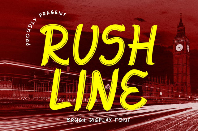 Rushline - Brush Display Font Font Illushvara Design 