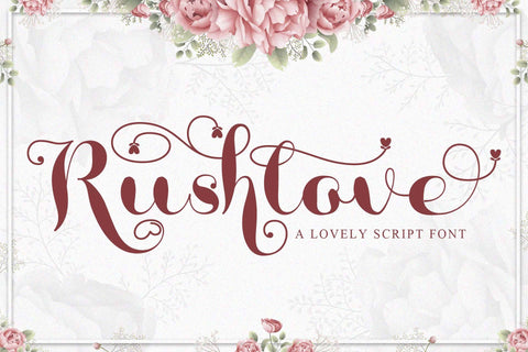 Rushlove Font love script 