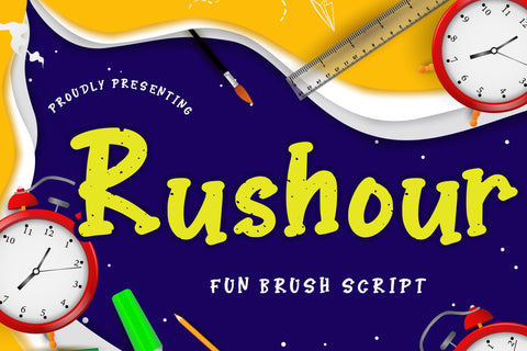Rushour Fun Brush Script Font Creatype Studio 
