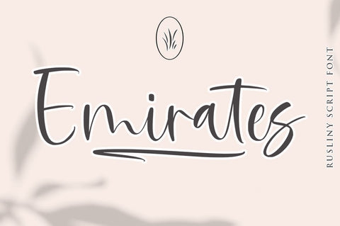 Rusliny Script Font Rastype 