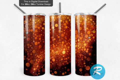 Rust Orange Copper Faux Glitter 20 oz / 30 oz Tumbler PNG Sublimation Regulrcrative 