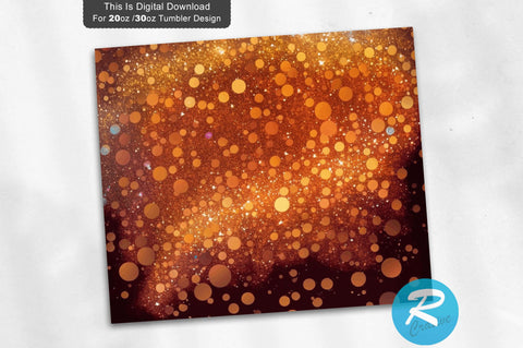 Rust Orange Copper Faux Glitter 20 oz / 30 oz Tumbler PNG Sublimation Regulrcrative 