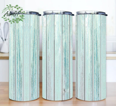 Rustic Blue Wood 20oz Skinny Tumbler Png, Wood Tumbler Png, Weathered Wood Tumbler Wrap, Rustic Wood, Blue, Teal, Commercial Use Sublimation AdriOP 