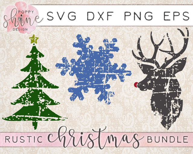 Rustic Christmas Bundle SVG Poppy Shine Design 