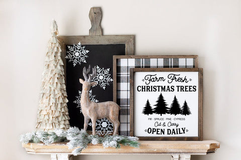 Rustic Christmas Decor SVG - Farmhouse Holiday Signs SVG Pickled Thistle Creative 