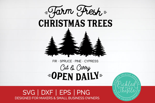 Rustic Christmas Decor SVG - Farmhouse Holiday Signs SVG Pickled Thistle Creative 