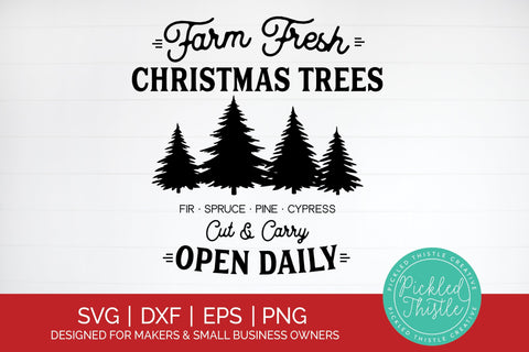 Rustic Christmas Decor SVG - Farmhouse Holiday Signs SVG Pickled Thistle Creative 