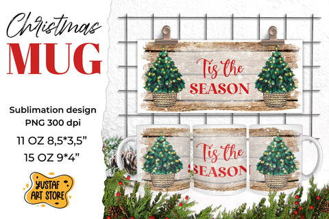 Rustic Christmas mug sublimation Bundle 6 PNG design Sublimation Yustaf Art Store 