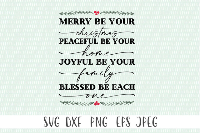 Rustic Christmas Sign SVG - Merry Be Your Christmas SVG Simply Cutz 