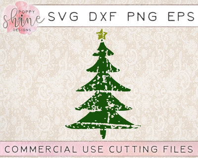 Rustic Christmas Tree SVG Poppy Shine Design 