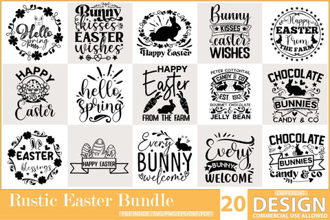 Rustic Easter Bundle SVG Creativeart88 