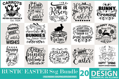 Rustic Easter Svg Bundle SVG Creativeart88 