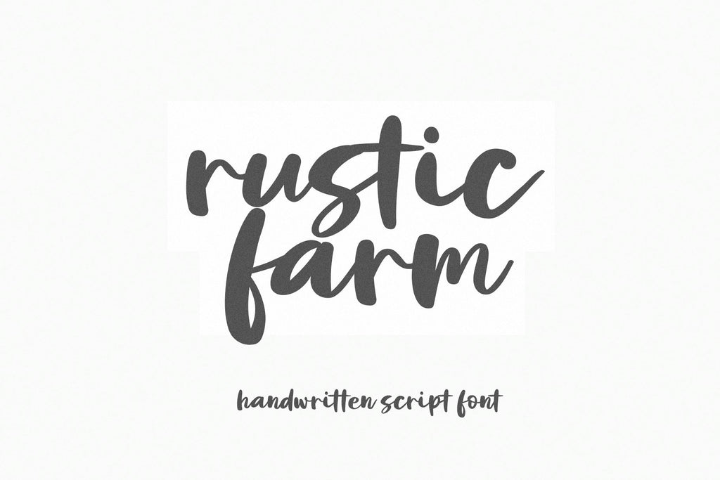 Rustic Farm - Farmhouse Script Font - So Fontsy