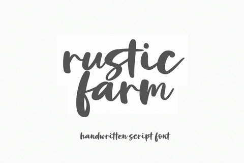 Rustic Farm - Farmhouse Script Font Font KA Designs 