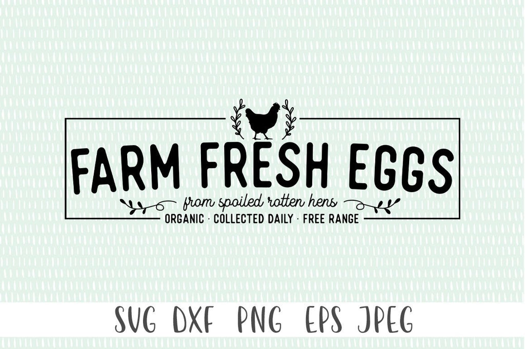 Rustic Farmhouse Sign SVG - Farm Fresh Eggs SVG, Farmhouse Decor SVG ...