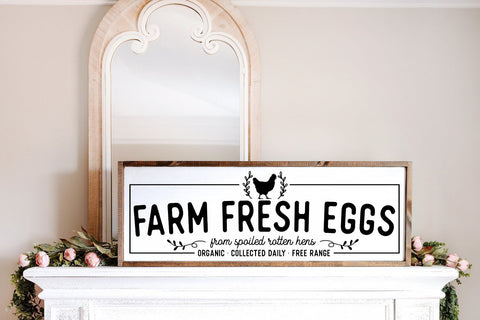 Rustic Farmhouse Sign SVG - Farm Fresh Eggs SVG, Farmhouse Decor SVG SVG Simply Cutz 