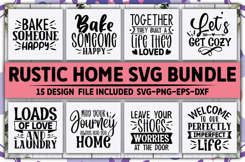 Rustic Picture Frame Svg Rustic Home SVG Bundle - So Fontsy