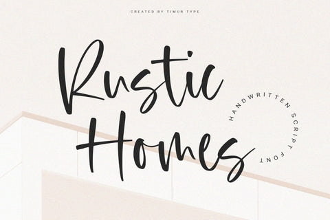 Rustic Homes is a Handwritten Font Font Timur type 