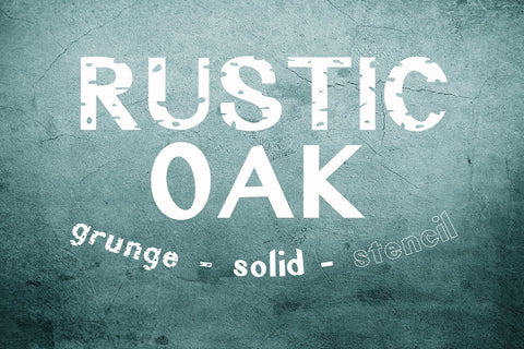 Rustic Oak: A Grunge - Solid - Stencil Font Font Cheese Toast Digitals 