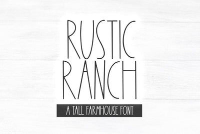 Rustic Ranch - Skinny Farmhouse Font Font KA Designs 