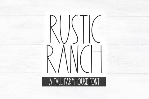 Rustic Ranch - Skinny Farmhouse Font Font KA Designs 