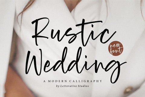 Rustic Wedding Modern Calligraphy Font Font Letterative 