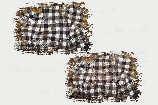 Rustic Wooden & Black Plaid Backsplash Sublimation ArtStudio 