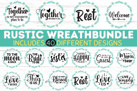 Rustic Wreath SVG Bundle SVG Designangry 