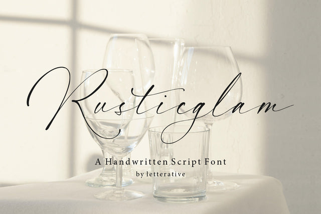 Rusticglam Handwritten Script Font Font Letterative 