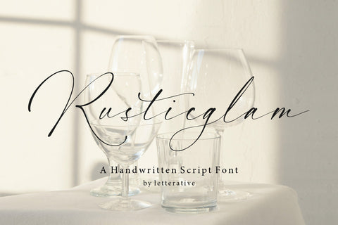 Rusticglam Handwritten Script Font Font Letterative 