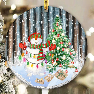 Rusty Lid look Ornament Sublimation Designs Template- Christmas Snowman Png Round Wall Hanger Template -Xmas Sublimation Download Sublimation CaldwellArt 
