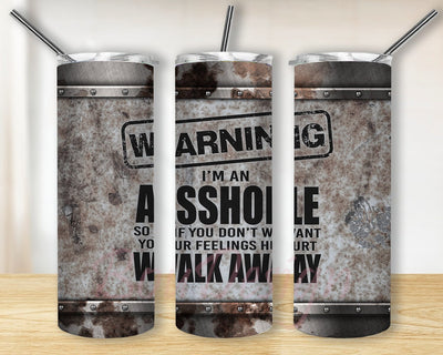 Rusty Metal, Mans Cup, Im an Asshole 20oz Skinny Tumbler Png, Father's Day Png, Fathers Day, Christmas Gift, Asshole Tumbler Png Sublimation BouDesign 