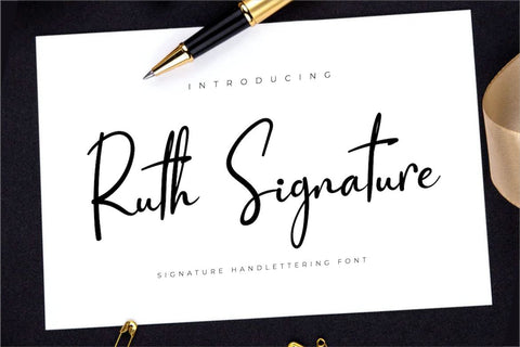 Ruth Signature Font twinletter 