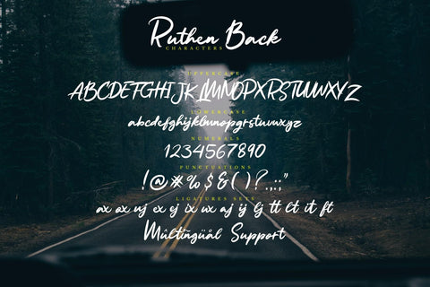 Ruthen Back - Stylish Font Font Javapep 