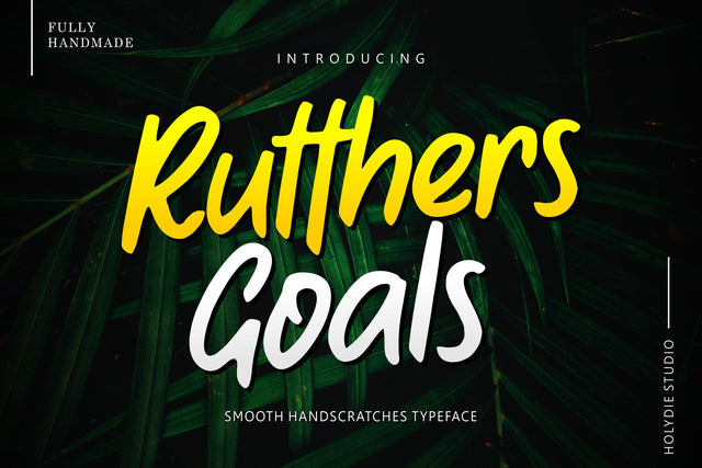 Rutthers Goals Font Holydie Studio 