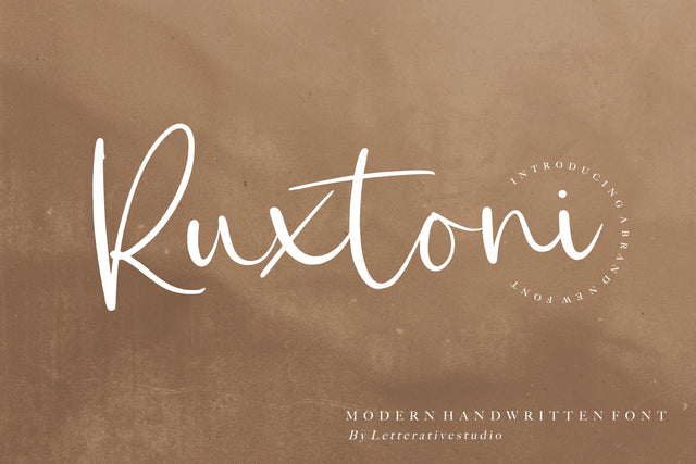 Ruxtoni Modern Handwritten Font Font Letterative 