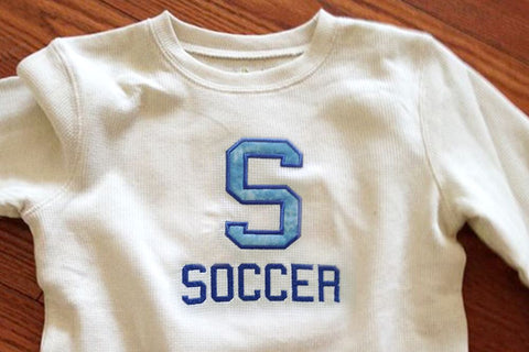S for Soccer Applique Embroidery Embroidery/Applique Designed by Geeks 