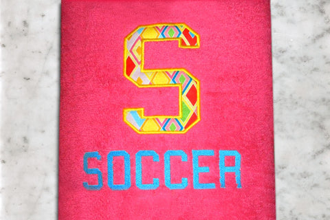 S for Soccer Applique Embroidery Embroidery/Applique Designed by Geeks 