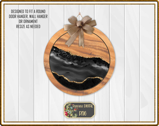 S014 Marbled and Wood Printable PNG for Round Sublimation Blanks Sublimation Designs by Rae 