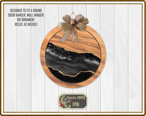 S014 Marbled and Wood Printable PNG for Round Sublimation Blanks Sublimation Designs by Rae 