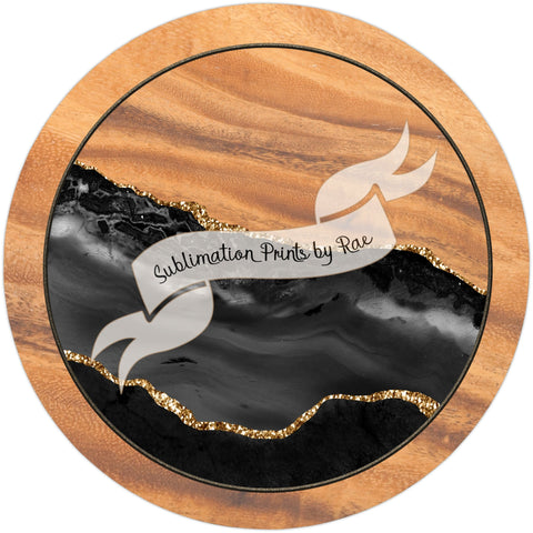 S014 Marbled and Wood Printable PNG for Round Sublimation Blanks Sublimation Designs by Rae 