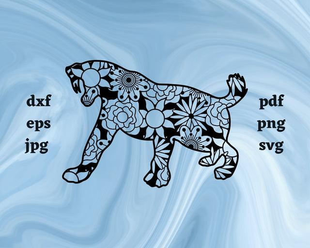 Sabretooth Tiger Mandala SVG Cut File SVG Northern Light SVG 