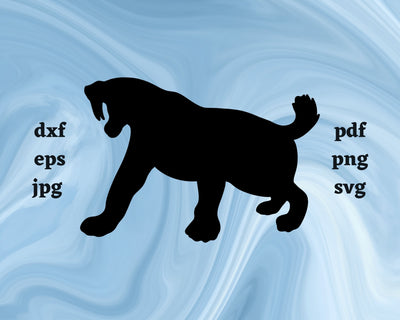 Sabretooth Tiger SVG Cut File SVG Northern Light SVG 
