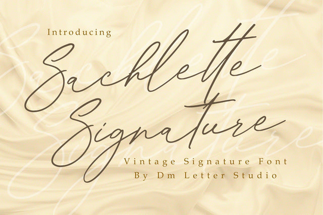 Sachlette Signature Font Dm Letter Studio 
