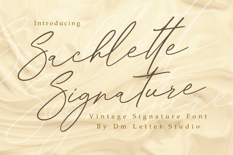 Sachlette Signature Font Dm Letter Studio 