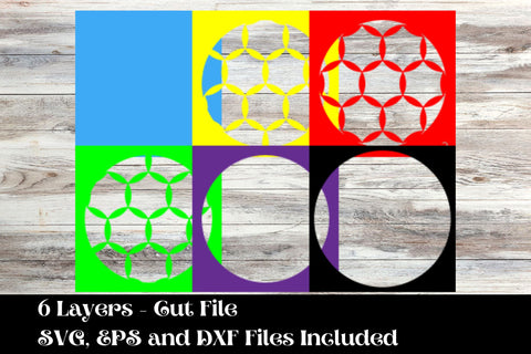 Sacred Geometry Svg Shadow Box, Flower Of Life Mandala SVG Crafty Mama Studios 